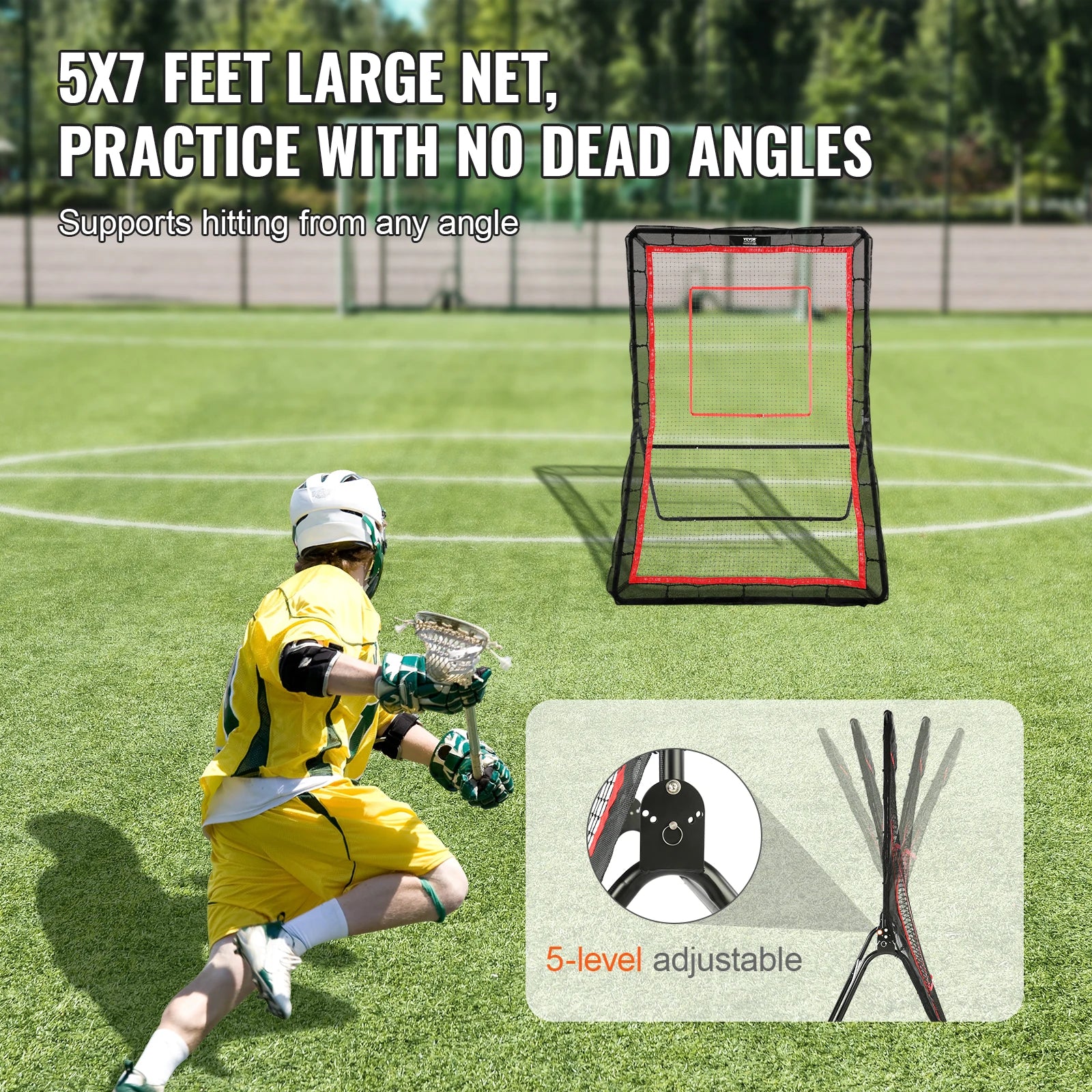 5x7 Ft Rebounder Net/Training Screen for Lacrosse, Volleyball,, and Baseball Softball
