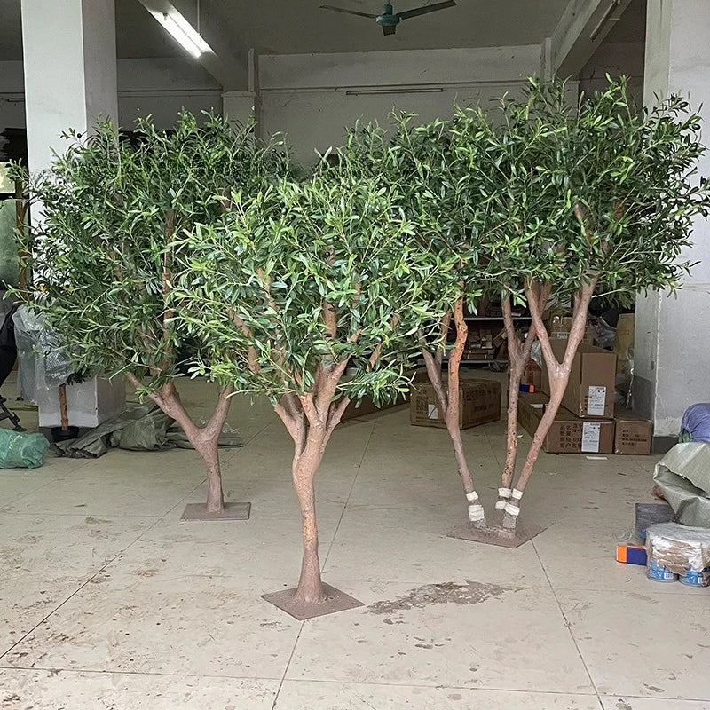 Simulated Olive Tree for Use Indoor or Outdoor; a Fake Green Plant used for decoration.
