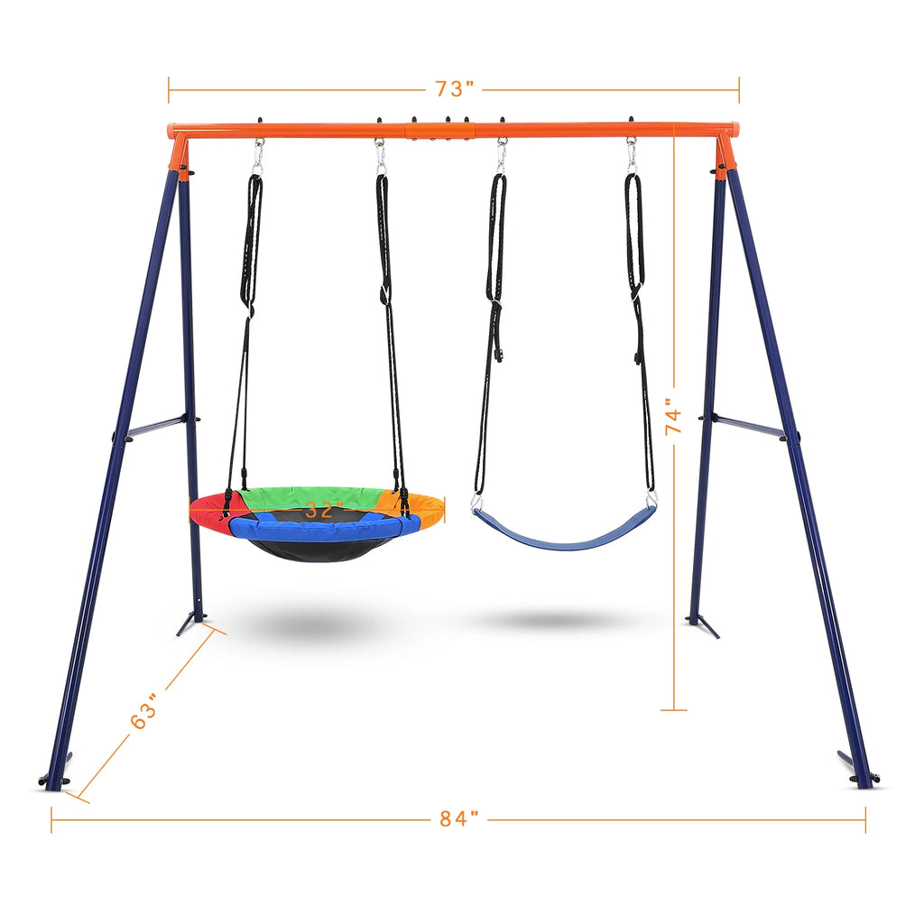 Double seat Children's Playground Swing.
