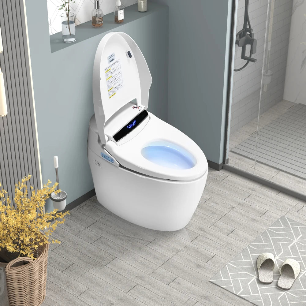 Portable Smart Toilet with Heated Bidet Seat, Auto Open/Close Seat.