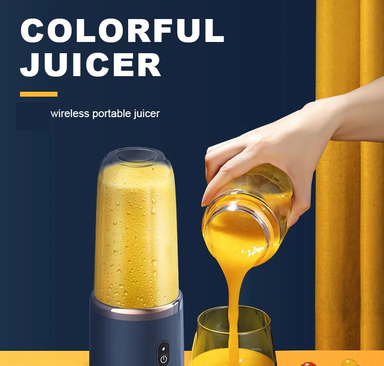 Portable USB Rechargeable Household 6-Blade Juicer/Blender.