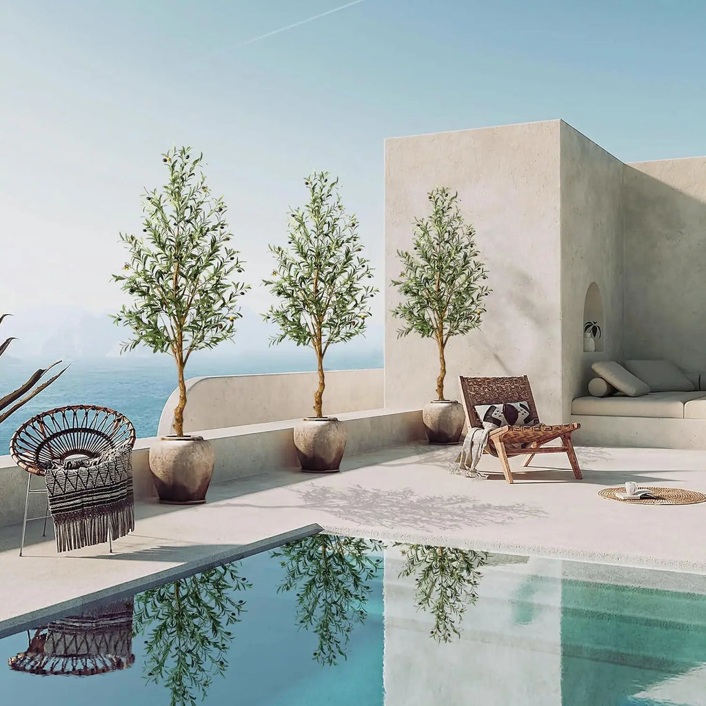 1Pc/2Pcs Large 4ft / 5ft / 6ft Artificial Faux Olive Tree ; Very Realistic Looking. For use indoor or outdoor.