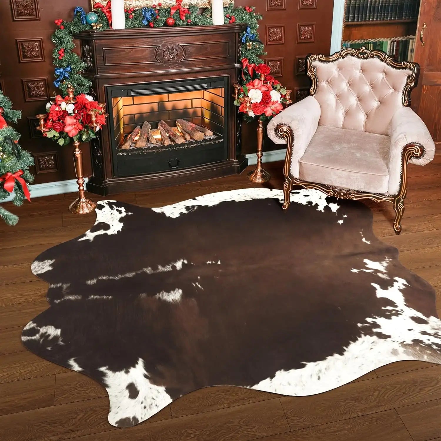 Faux Fur Animal Hide Rug,, Multi-room Use Rug, Decorative Floor Mat