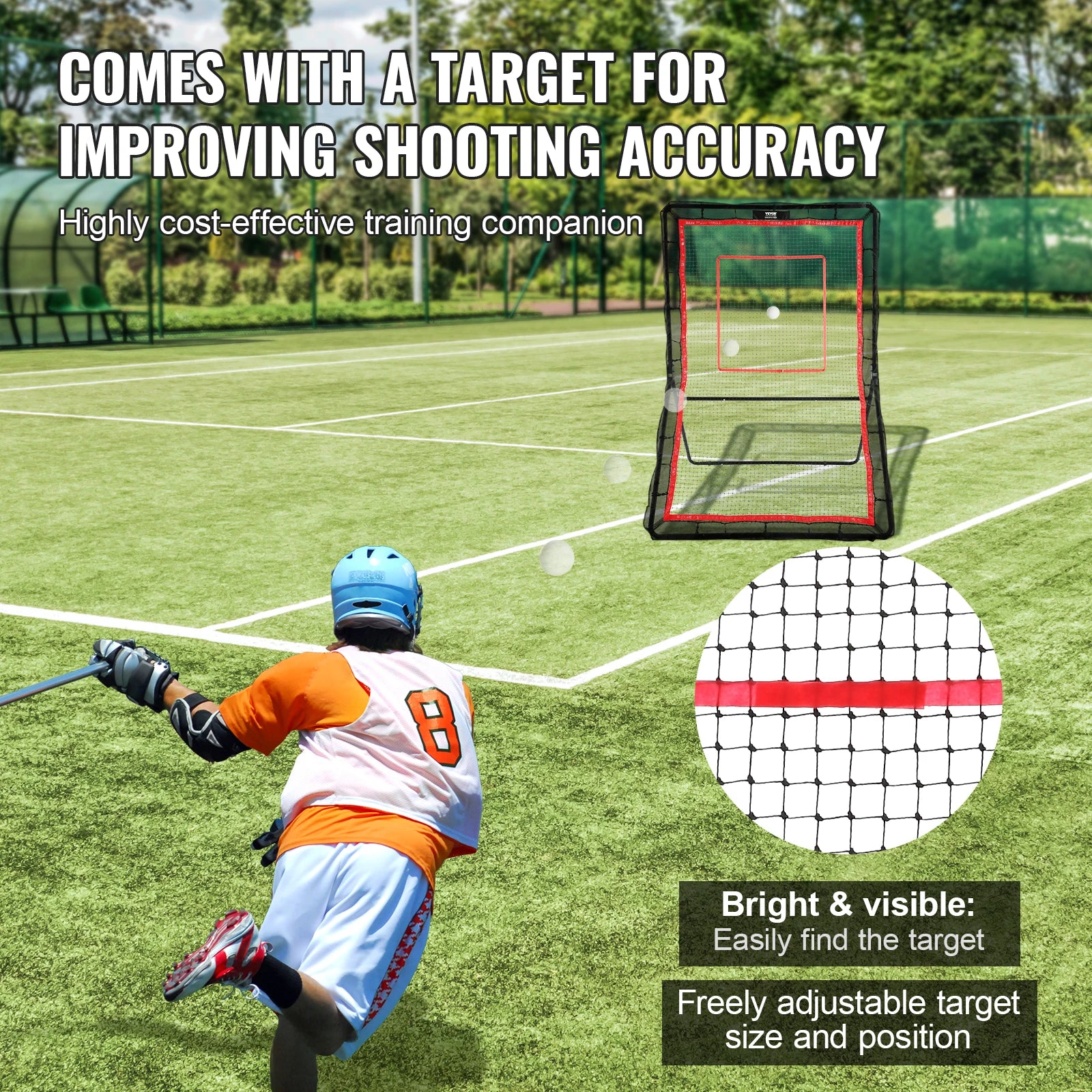 5x7 Ft Rebounder Net/Training Screen for Lacrosse, Volleyball,, and Baseball Softball