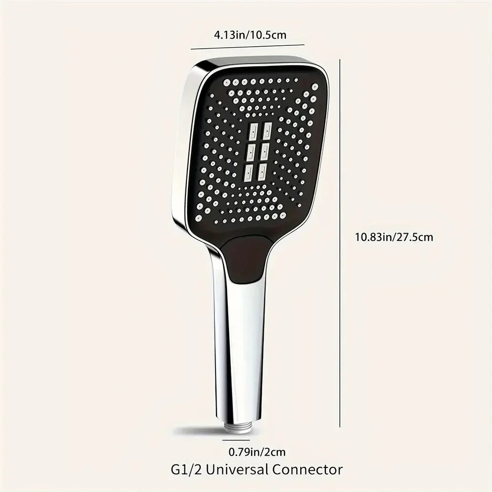 Adjustable 3 Mode High Pressure Rainfall Shower Head.