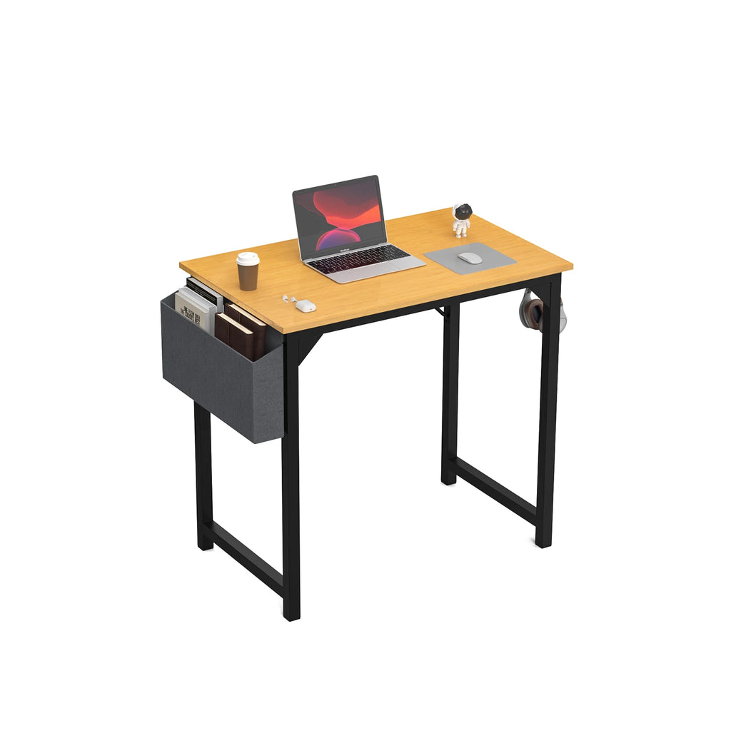 Computer Desk Gaming Table Compact with Side Bag Headphone Hook Easy Assembly