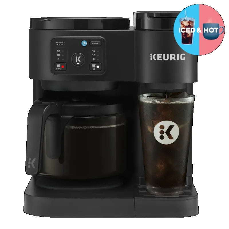 Hot & Iced Single-Serve K-Cup Pod Coffee Maker & Carafe.