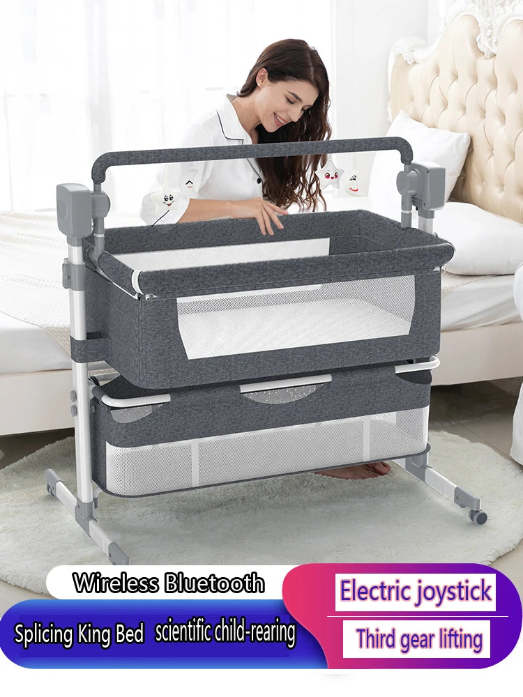 Portable Rocking Travel Crib with Mosquito Net for Baby.