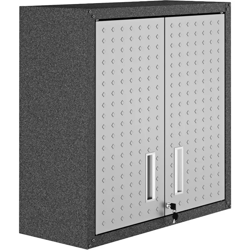 Black/Grey Wall Mount Floating Garage Storage Cabinet,