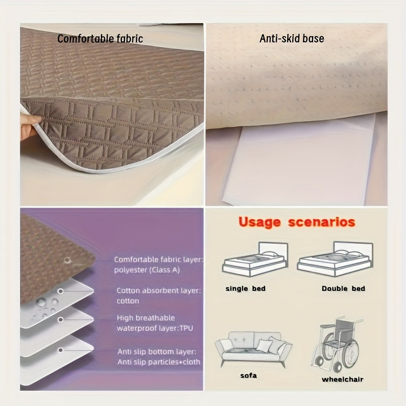 Washable & Leak-Proof Polyester Mattress Protector in Various Sizes & Colors for Multiple uses.